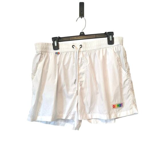 DESMIIT White Swim Trunks Rainbow Pocket XL - Picture 2 of 5